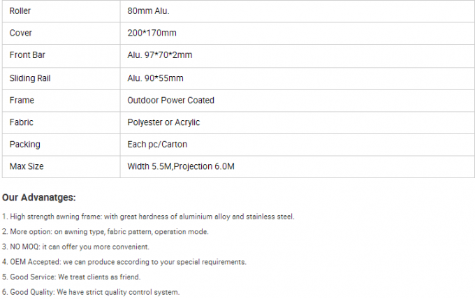 Fuente de luz exterior con motor / techo de solarium, toldo retráctil, toldo de jardín 0