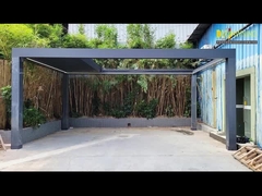 Pergola con cuchilla de aluminio retráctil de 4x6m