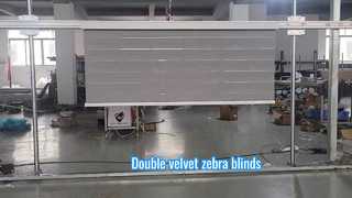 Estores dobles de cebra de terciopelo.