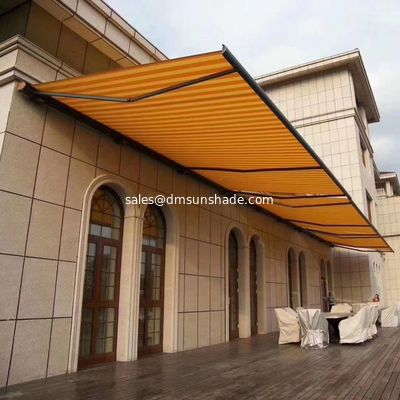 Outside WaterProof Full Cassette Awning Sunshade Outdoor Retractable Motorized Patio Cover