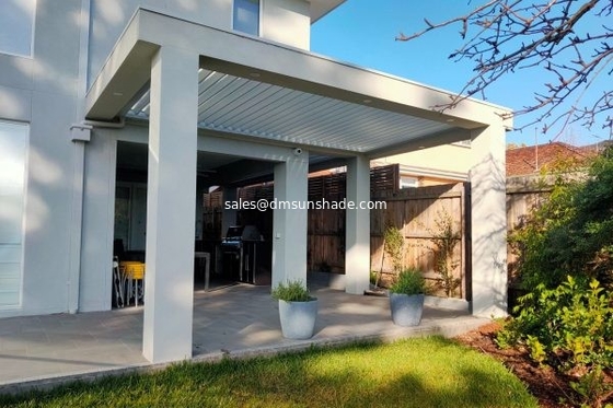 Waterproof Louver Blade Roof Awning Waterproof Aluminum Frame Pergola Awnings