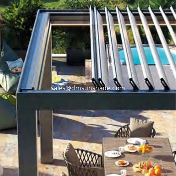 New technology outdoor motorized retractable pergola