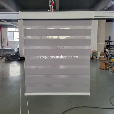 Stepless Light & Privacy Control bedroom windowsiles office double velvet zebra blinds
