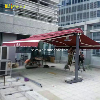 Open Air  Double Sided Awning Independent Garden Restaurant Retractable Awning