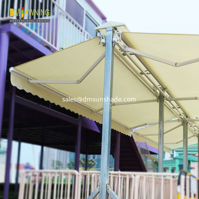Open Air  Double Sided Awning Independent Garden Restaurant Retractable Awning