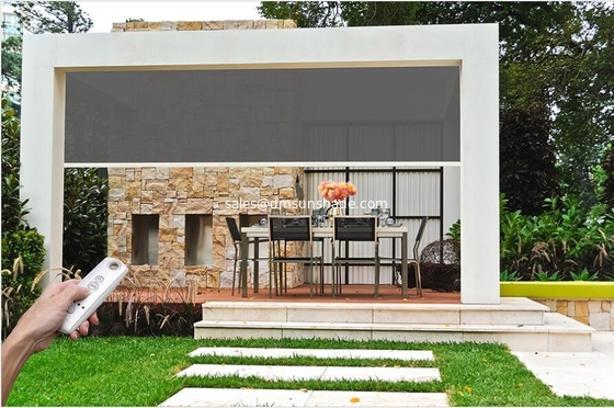 Sombrería para exteriores Motorizadas Smart Zip Track Blinds / Roller Zip Track Blinds para exteriores