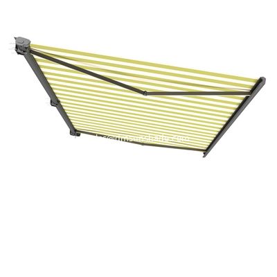 Lujo al aire libre Full Cassette Toldo retráctil con motor y luz LED Personalizar toldos