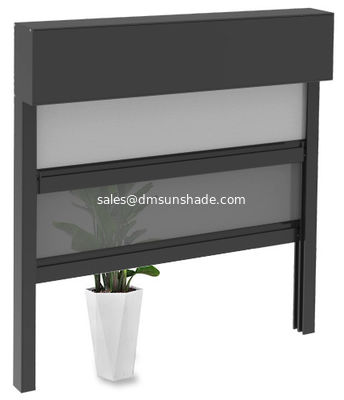 Ventanas exteriores de tejido impermeable motorizado de doble capa con persianas de rolón con cremallera