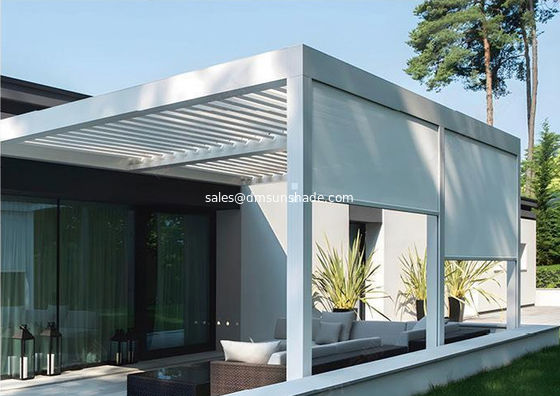 Panos solares de aluminio motorizados y ajustables, paneles de sombreado para fachadas exteriores, tamaño personalizado