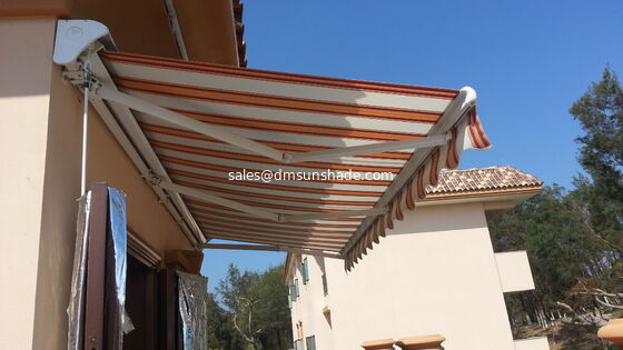 Toldo de aluminio personalizado para exteriores, toldo de brazo retráctil con semi-cassette